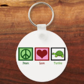 Peace Love Turtles Sleutelhanger (Voorkant)