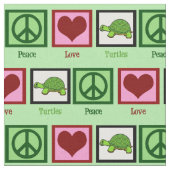Peace Love Turtles Stof (Close Up)