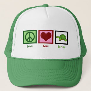 Peace Love Turtles Trucker Pet