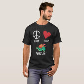 Peace Love Turtles Turtle Pacifist Turtle Fanati T-shirt (Voorkant volledig)