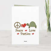 Peace Love Turtles Wenskaart Kaart (Achterkant)