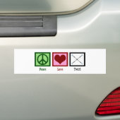 Peace Love Twirl Bumpersticker (Op auto)