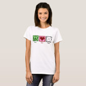 Peace Love Twirl Cute Baton Twirler T-shirt (Voorkant volledig)
