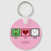 Peace Love Twirl Sleutelhanger (Voorkant)
