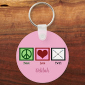 Peace Love Twirl Sleutelhanger (Achterkant)