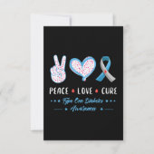 Peace Love Type one Diabetes Kaart (Voorkant)