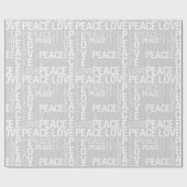 Peace Love Typografie Cadeaupapier (Vlak)