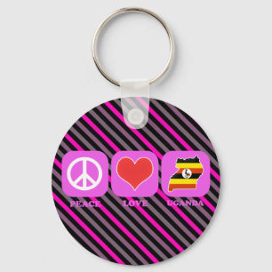 Peace Love Uganda Sleutelhanger