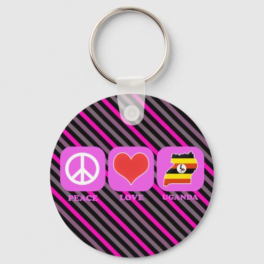Peace Love Uganda Sleutelhanger (Voorkant)