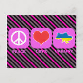 Peace Love Ukraine Briefkaart (Voorkant)