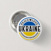 Peace Love Ukraine Button (Voorkant /achterkant)