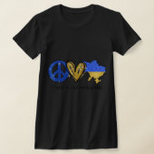 Peace Love Ukraine Oekraïense vlag ik sta bij het T-shirt (Laagn)