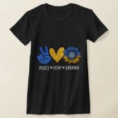 Peace Love Ukraine Oekraïense vlag Peace in Ukrain T-shirt (Laagn)