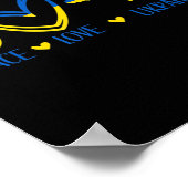 Peace Love Ukraine ondersteunt Oekraïense vlag Pea Poster (Hoek)