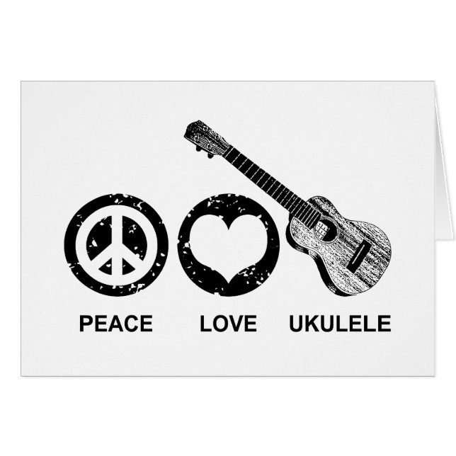 Peace Love Ukulele (Voorkant Horizontaal)
