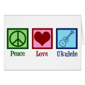 Peace Love Ukulele Card (Voorkant Horizontaal)
