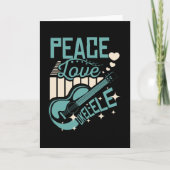 Peace Love Ukulele Kaart (Voorkant)