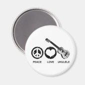 Peace Love Ukulele Magneet (Voorkant / Achterkant)