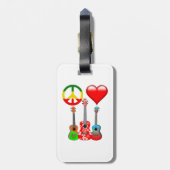 Peace Love Ukuleles Bagagelabel (Achterkant verticaal)