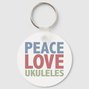 Peace Love Ukuleles Sleutelhanger