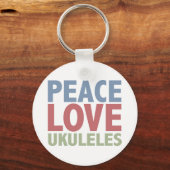 Peace Love Ukuleles Sleutelhanger (Voorkant)