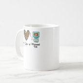 Peace Love Ultrasound Tech Sonography Sonographer  Koffiemok (Voorkant links)