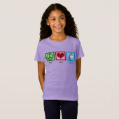 Peace Love Unicorns Kinder T-shirt (Voorkant volledig)