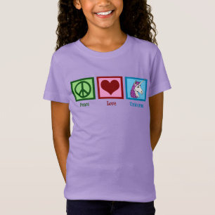 Peace Love Unicorns Kinder T-shirt