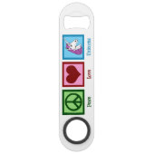 Peace Love Unicorns Speed Flessenopener (Voorkant)