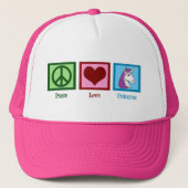 Peace Love Unicorns Trucker Pet (Voorkant)