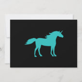 Peace Love Unicorns Uitnodiging voor de verjaardag (Achterkant)