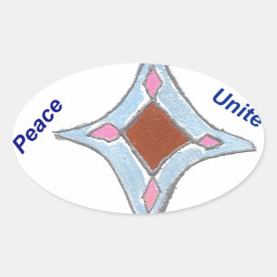 Peace Love Unity hakuna matata .png Ovale Sticker