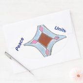Peace Love Unity hakuna matata .png Ovale Sticker (Envelop)
