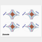 Peace Love Unity hakuna matata .png Ovale Sticker (Vel)