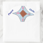 Peace Love Unity hakuna matata .png Ovale Sticker (Tas)