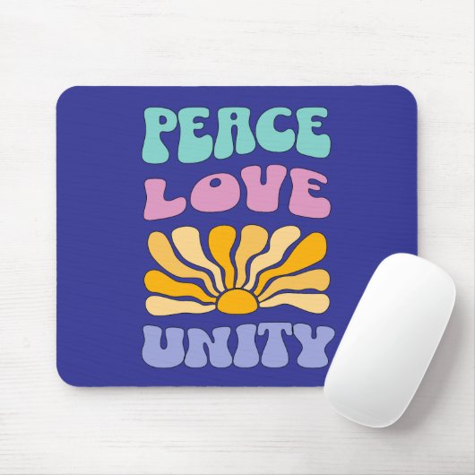 Peace Love Unity Muismat (Met muis)