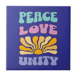 Peace Love Unity Tegeltje