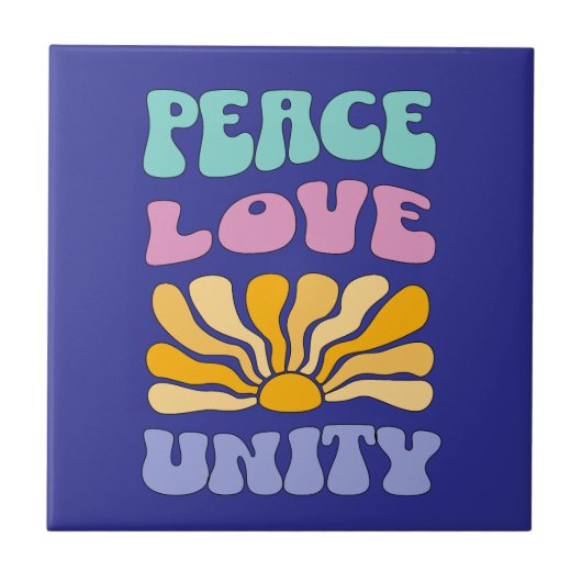 Peace Love Unity Tegeltje (Voorkant)