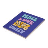 Peace Love Unity Tegeltje (Zijkant)