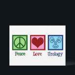 Peace Love Urologie Kantoor Uroloog Kaart<br><div class="desc">Vrede houdt van urologie. Een koele uroloog kaart voor een urologie arts of verpleegkundige met een teken van rust,  hart en afbeelding van een blaas. Geweldige urologie afdeling vakantie kaarten.</div>