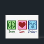 Peace Love Urologie Kantoor Uroloog Kaart<br><div class="desc">Vrede houdt van urologie. Een koele uroloog kaart voor een urologie arts of verpleegkundige met een teken van rust,  hart en afbeelding van een blaas. Geweldige urologie afdeling vakantie kaarten.</div>
