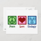 Peace Love Urology Briefkaart (Voorkant / Achterkant)