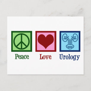 Peace Love Urology Briefkaart