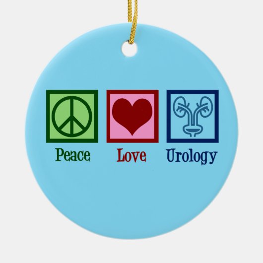 Peace Love Urology Keramisch Ornament (Voorkant)