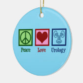 Peace Love Urology Keramisch Ornament (Links)
