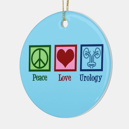 Peace Love Urology Keramisch Ornament (Links)