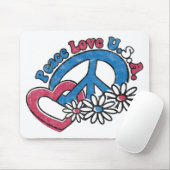 Peace Love USA Mousepad Muismat (Met muis)