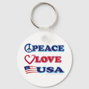 Peace-Love-USA Sleutelhanger
