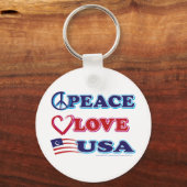 Peace-Love-USA Sleutelhanger (Voorkant)