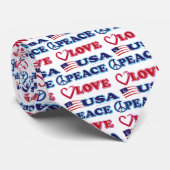 Peace-Love-USA Stropdas (Opgerold)